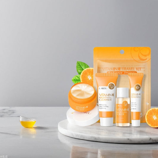 Vitamin C Travel Four-piece Set With Whitening Skin Colors